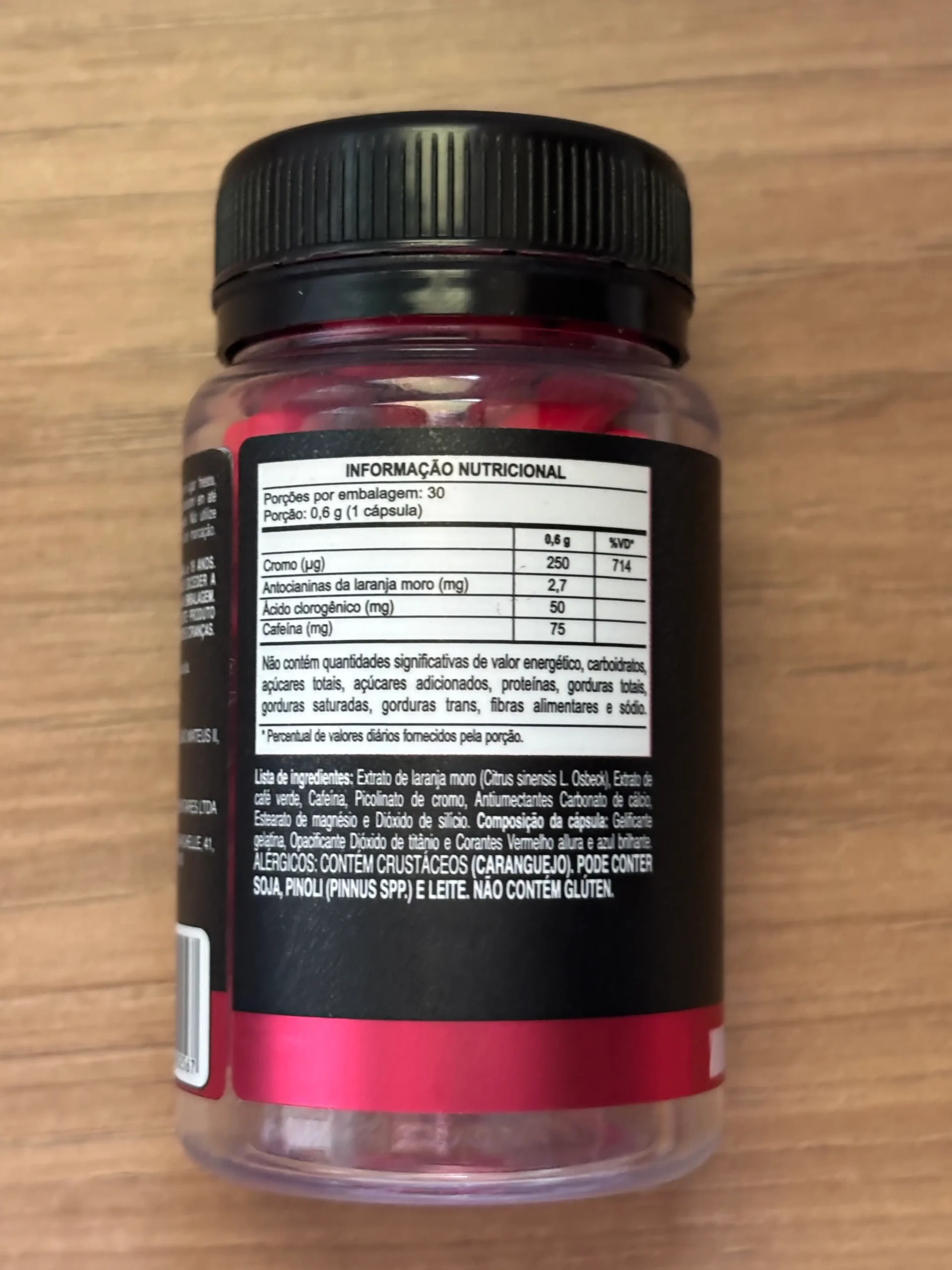 Tabela Nutricional Derretex e Ingredientes